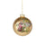 Partridge and Pear Gold Foil Glass Ball Ornament