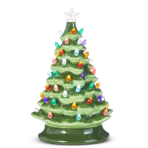 Retro Style Ceramic Tree with Lights - Large