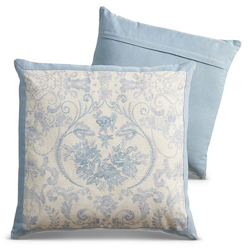 Blue Floral Patterned Pillow