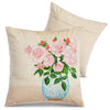 Emroidered Florals with Vase Pilllow