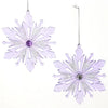 Lavender, Blue and Clear Acrylic Snowflake Ornaments