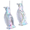 Clear Iridescent Penguin Ornaments