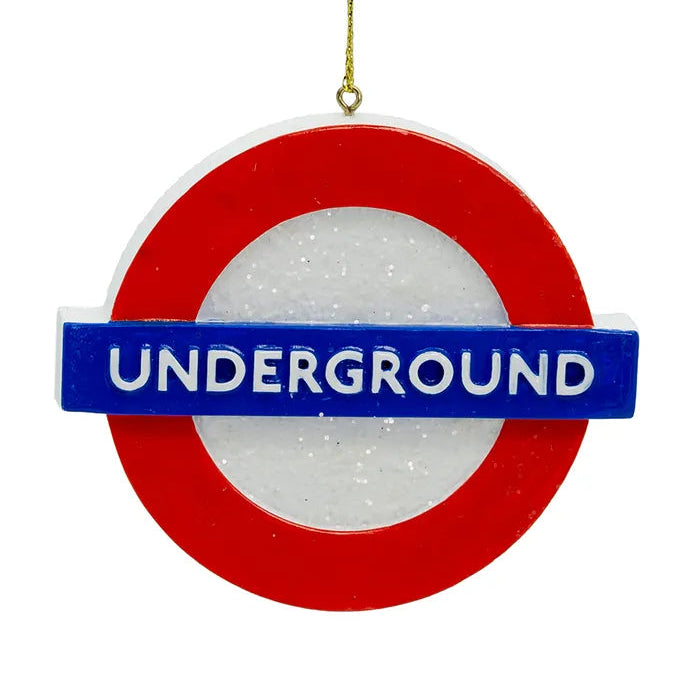 Kurt Adler London Underground Glass Ornament | Putti Christmas Decorations 