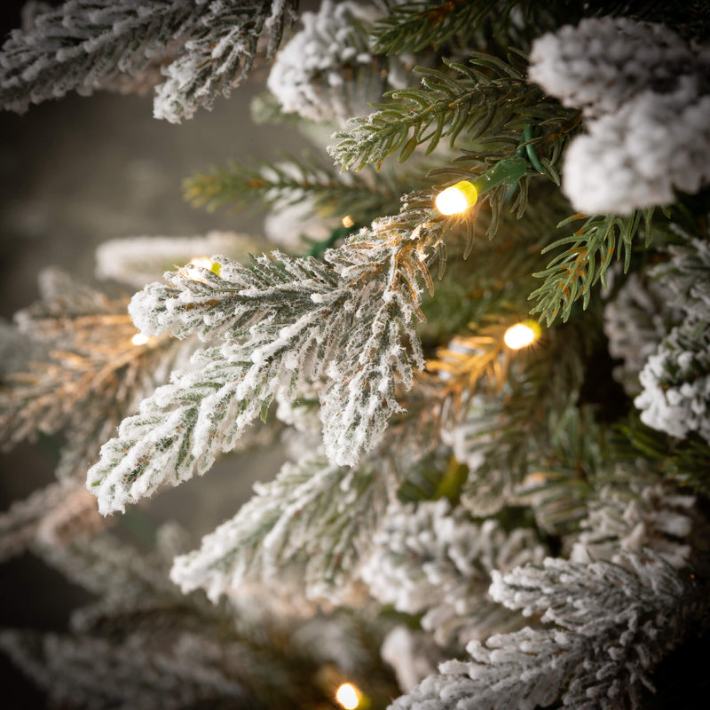 Potted Lit Snowy LED Christmas Tree