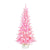 Pre-Lit  Flocked Pink LED Potted Christmas Tree 4'