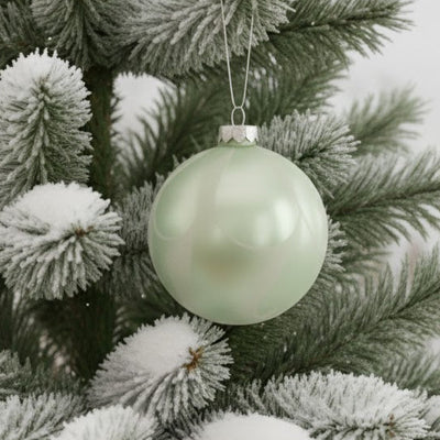 Pale Green Glass Ball Ornament