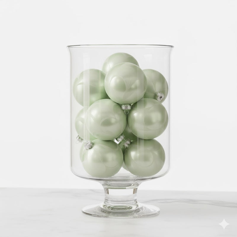 Pale Green Glass Ball Ornament  | Putti Christmas Decorations