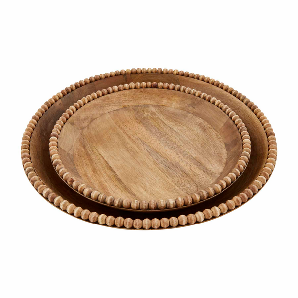 Mud Pie Beaded Wood Bowl