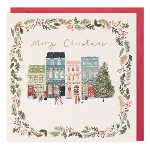 Merry Christmas Festive Houses Card
