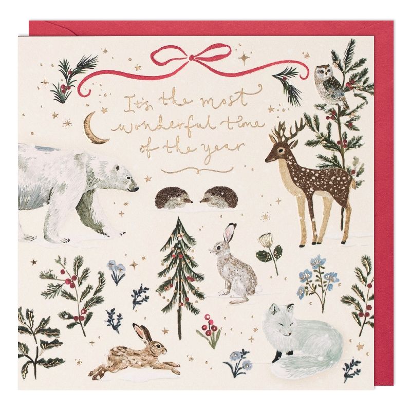 Winter Animals Christmas Card