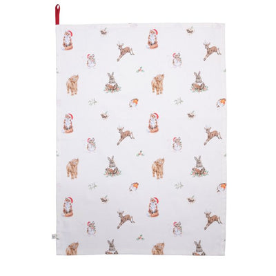 Winter Woodland Tea Towel | Putti Christmas Celebrations