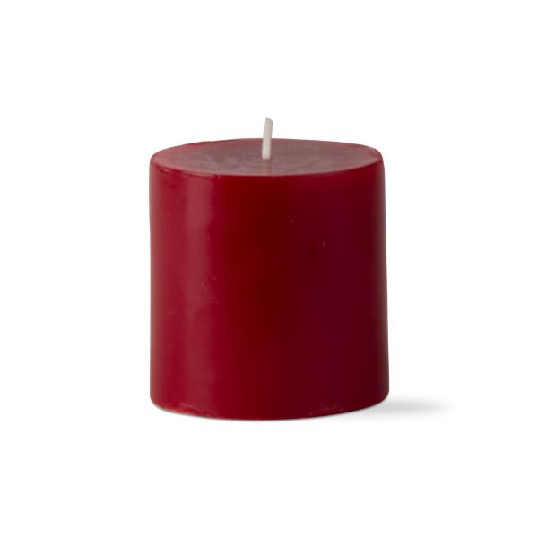 Pillar Candle 3 x 3 - Cranberry | Putti Fine Furnishings Canada