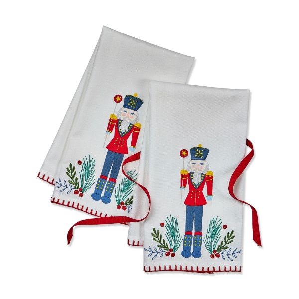 Nutcracker Guest Towel - Set of 2 | Putti Christmas Celebrations 