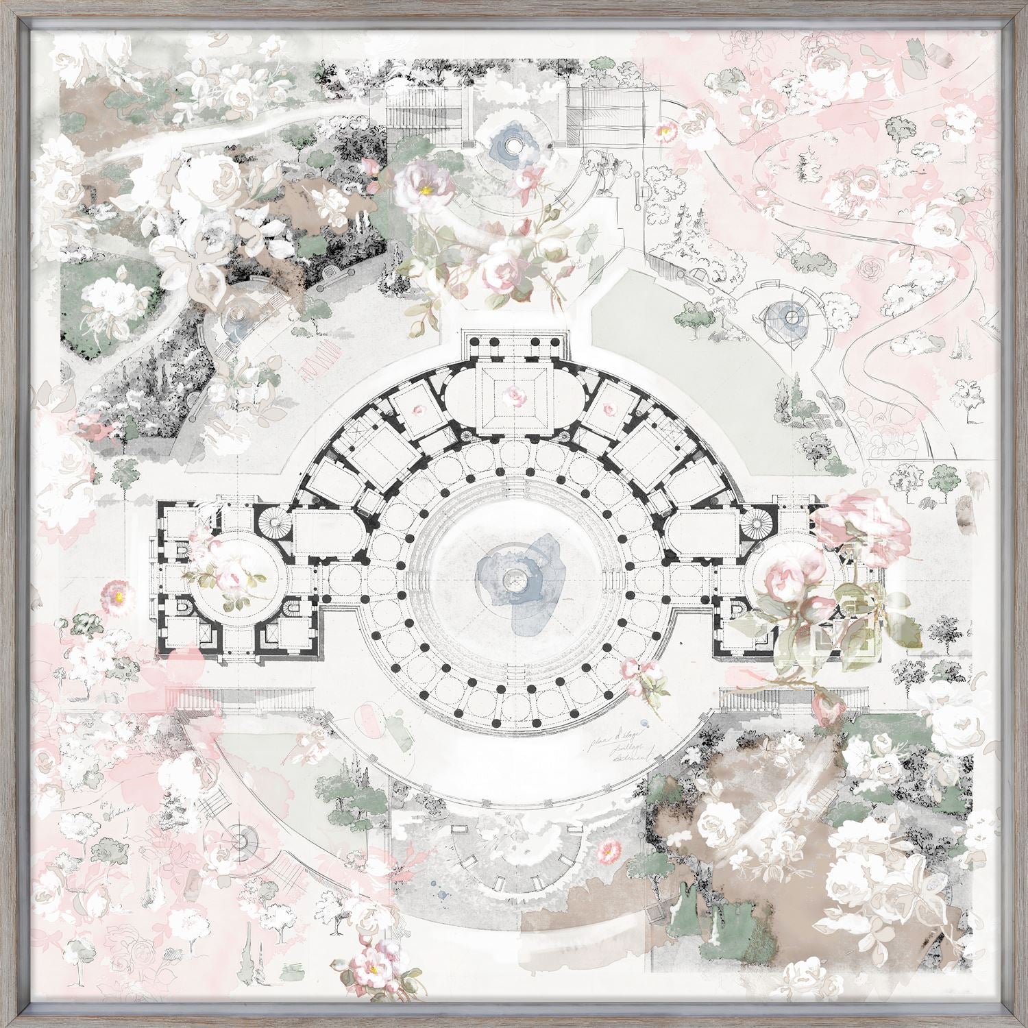 Roman Villa Daisy Framed Print | Putti Fine Furnishings Canada