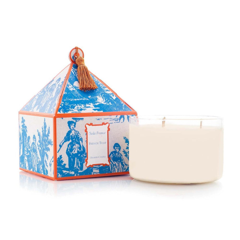 Seda France Classic Toile Three Wick Candles