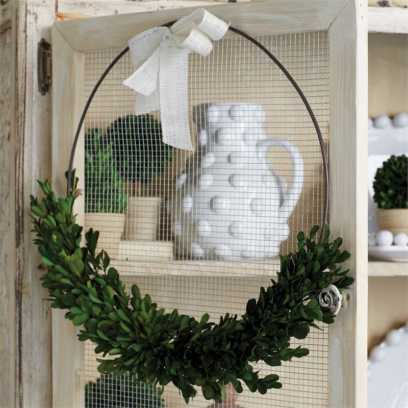 Preserved Boxwood Ring Wreath