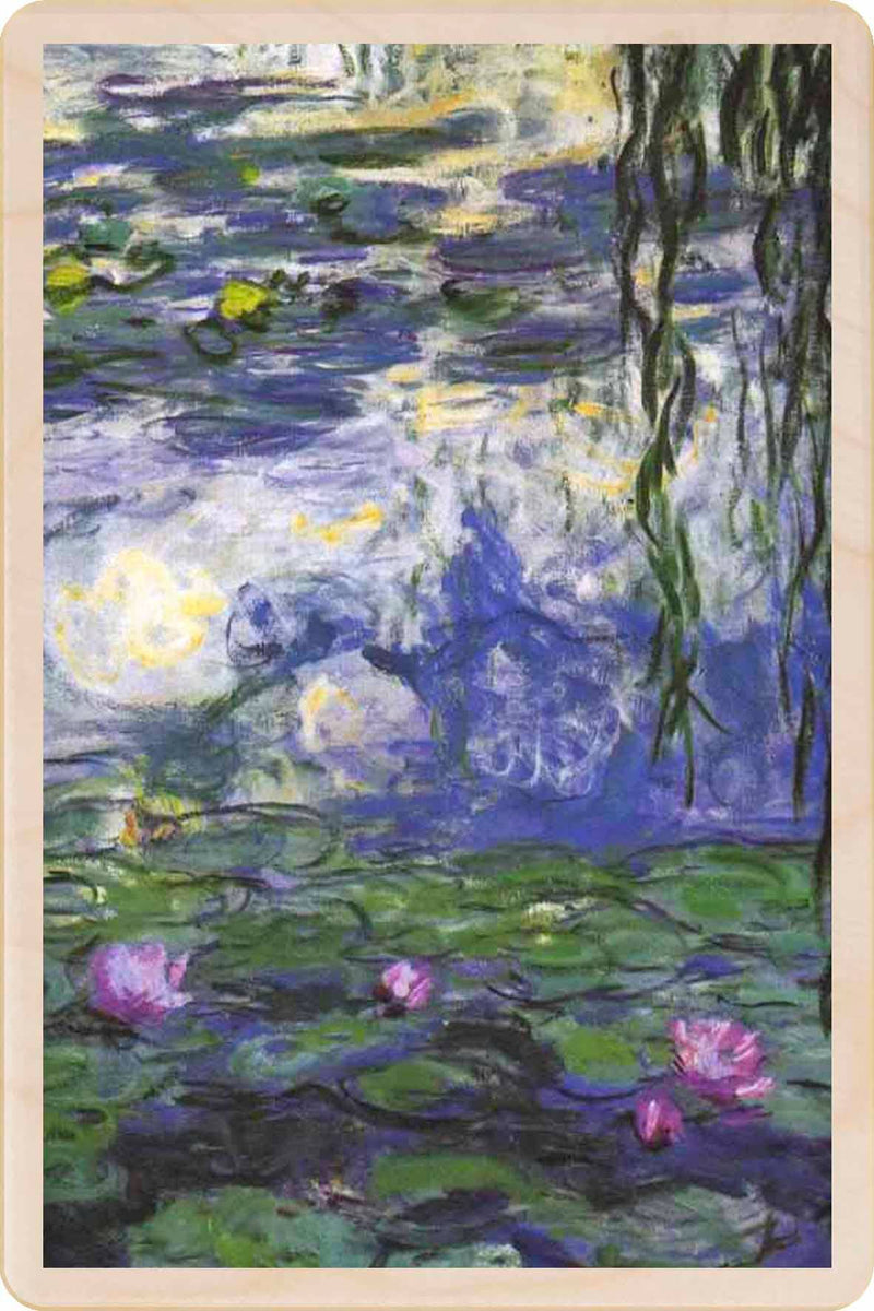 Monet Water Lillies Wood Magnet