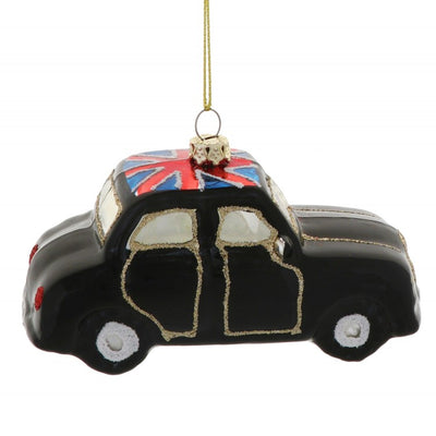 Gisela Graham London Taxi Glass Ornament | Putti Christmas Canada