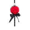 Kurt Adler Red and Black Ladybug Lollipop Glass Ornament