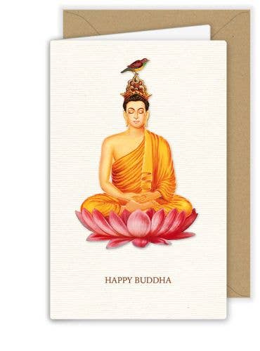 Happy Buddha Greeting Card