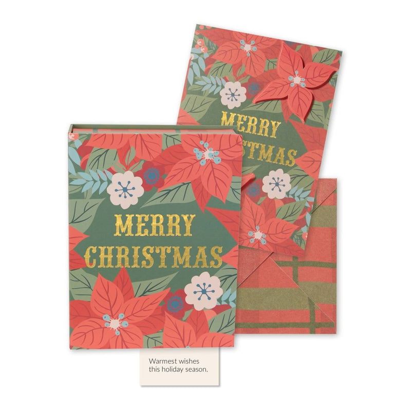  Boxed Christmas Cards - Poinsetta, CRG-CR Gibson, Putti Fine Furnishings