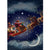 Madame Treacle Santa and Sleigh Christmas Card | Putti Fine Furnishings 