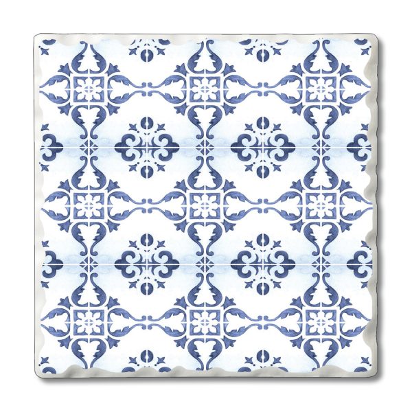 Blue Azul Single Tile Coaster - Pattern 4