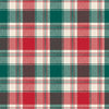 Red and Green Flannel Plaid Christmas Wrapping Paper Roll
