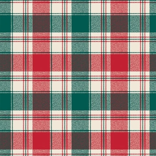 Red and Green Flannel Plaid Christmas Wrapping Paper Roll