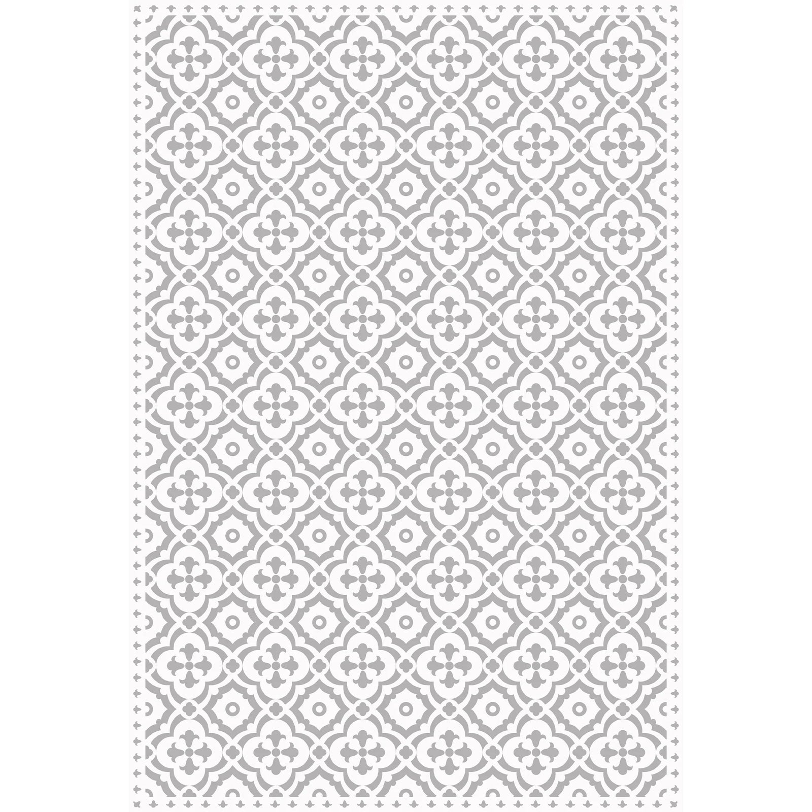 Antiquity Ceramics Light Grey & White Vinyl Floor Mat