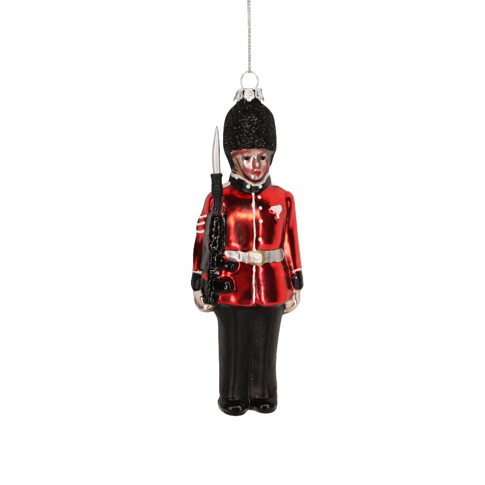 British Soldier Glass Ornament | Putti Christmas Canada