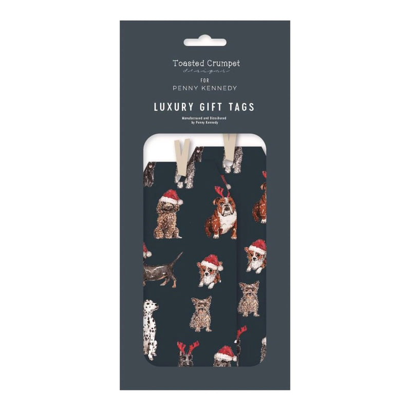 Penny Kennedy "Santa Dogs" Christmas Gift Tags