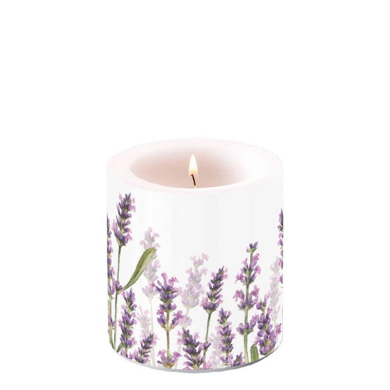 Lavender Fields White Candle - Small