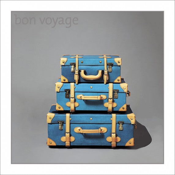 "Bon Voyage"  Suitcases Greeting Card