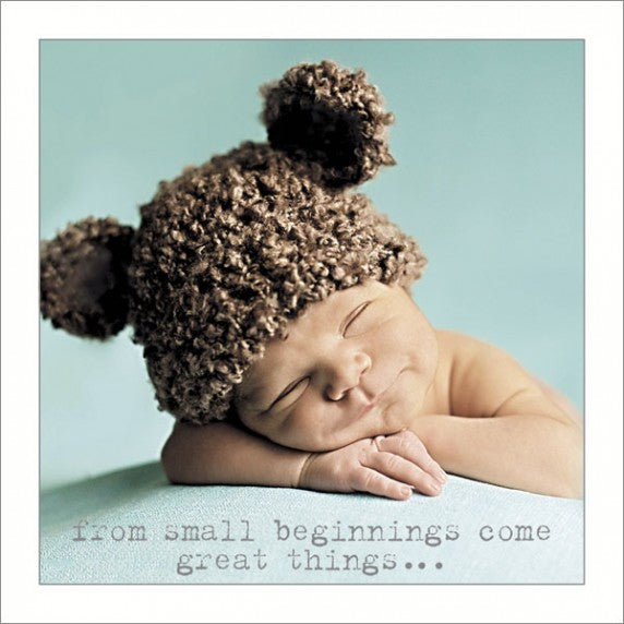 "From small beginnings..." Baby Boy Greeting Card