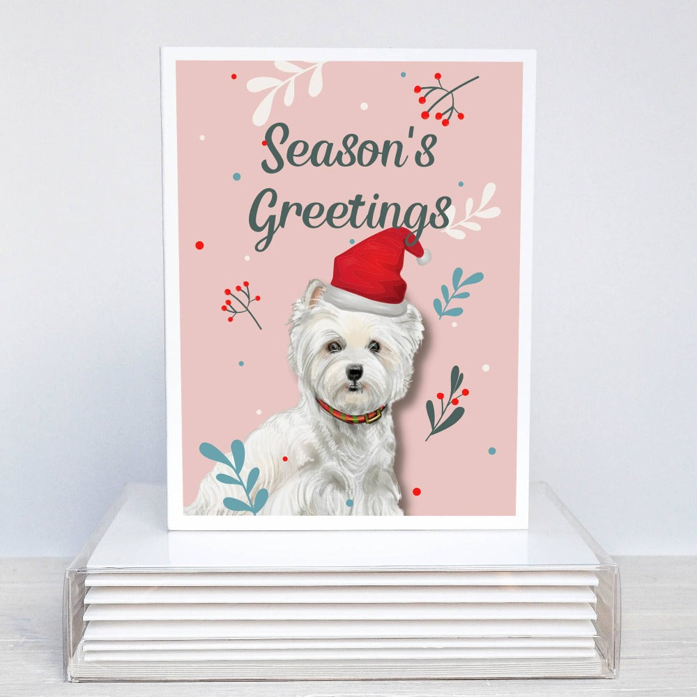 West Highland White Terrier Holiday Cards Boxed set | Putti Christmas Canada 