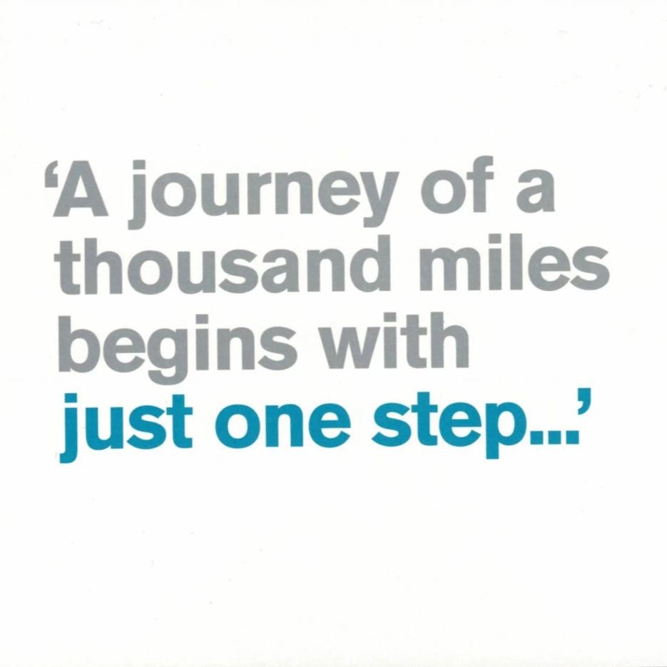 "A journey of a thousand miles..." Greeting Card