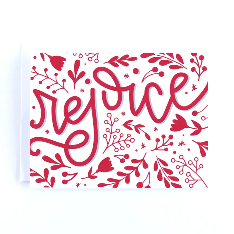 "Rejoice" Red Christmas Boxed Cards | Putti Christmas Celebrations 