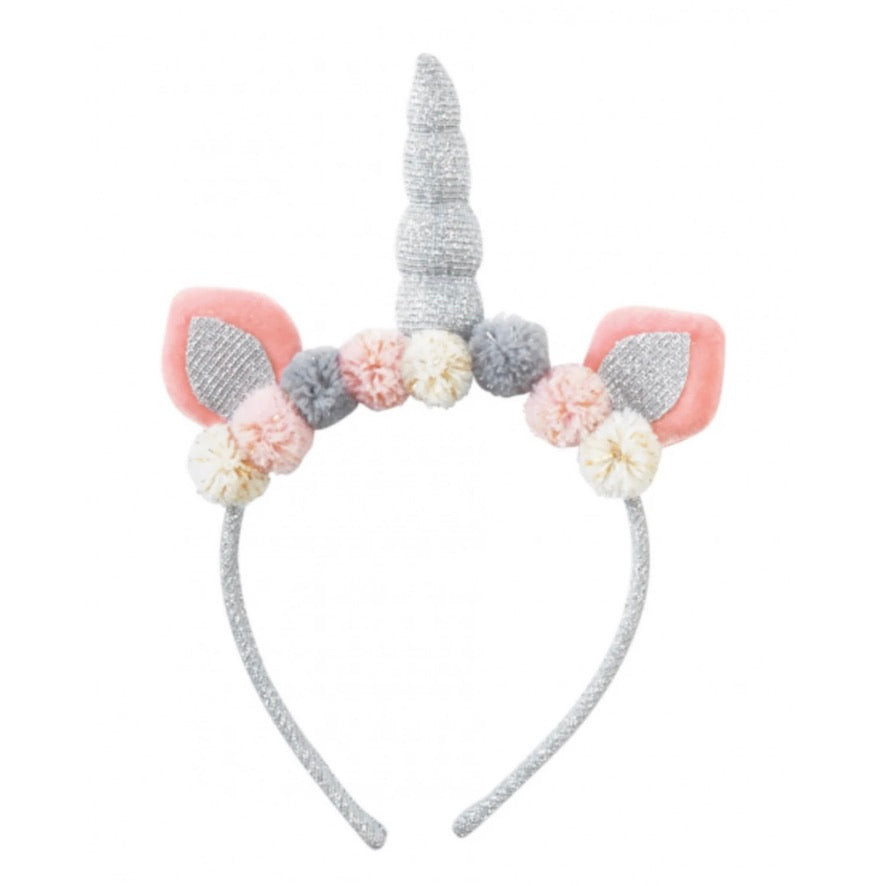 Glitter Unicorn Headband - Silver | Le Petite Putti Canada