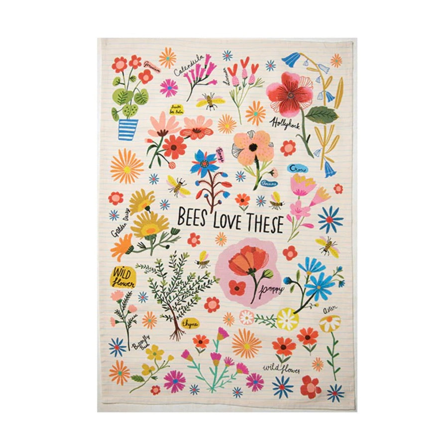 Bon Artis Cotton Tea Towel - Bee's Love These | Putti Fine Furnishings 