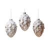 Snowy Pinecone Glass Ornament | Putti Christmas