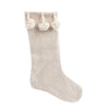 Natural Cotton Stocking with Pom Poms | Putti Fine Furnishings Canada