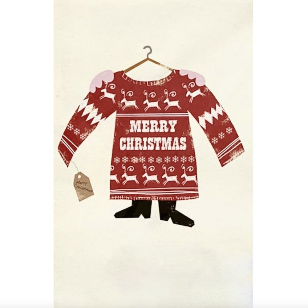"Merry Christmas" Ugly Sweater Greeting Card
