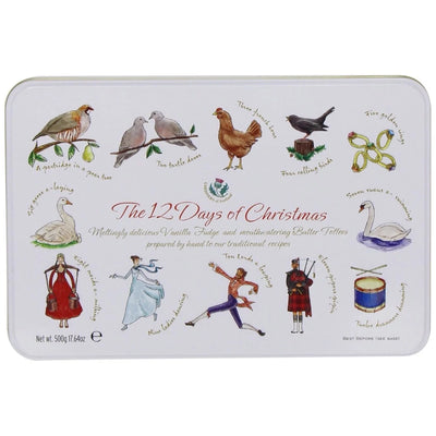 The 12 Days of Christmas Fudge and Toffee Tin