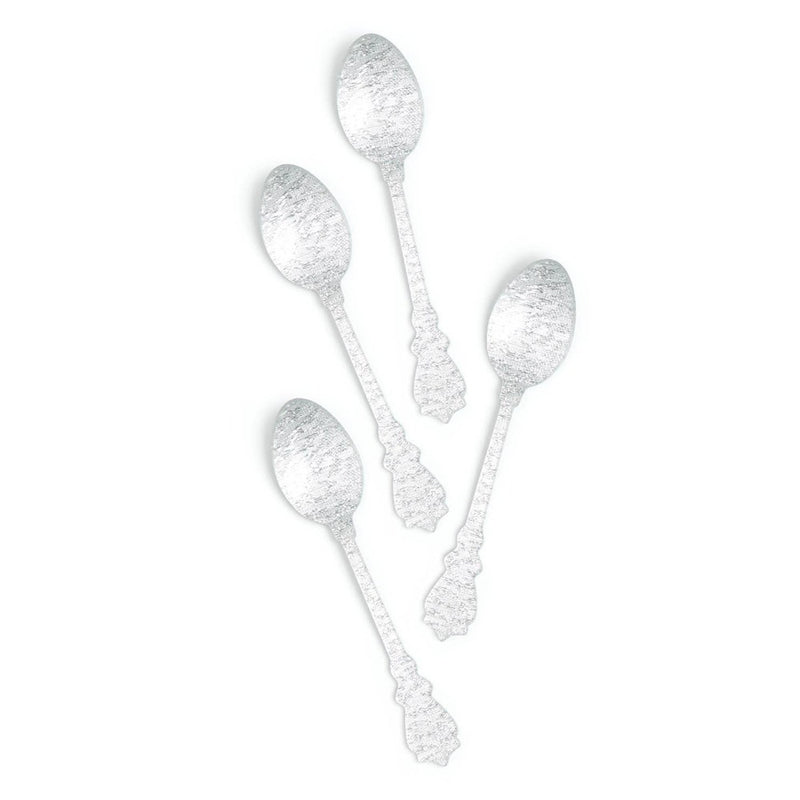 Acrylic Ice Cream Spoons - Silver