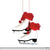 Pair of Red and White Skates Ornament