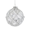 Kurt Adler Jewelled Trellis Clear Glass Ball Ornament