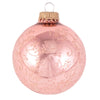 Coral with Coral Lace Glass Ball Ornaments - Set of 4 | Putti Christmas