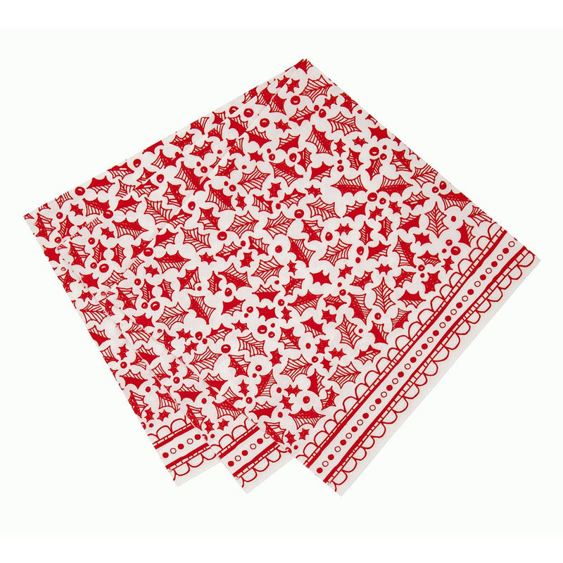  Red & White Christmas Dinner Napkin, TT-Talking Tables, Putti Fine Furnishings