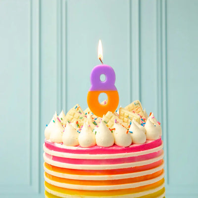 Multicolor Number Candle - Eight